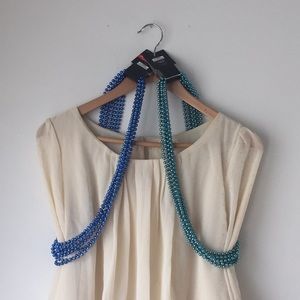 Mardi Gras Blue and Teal Beads (2 Unused Packs)